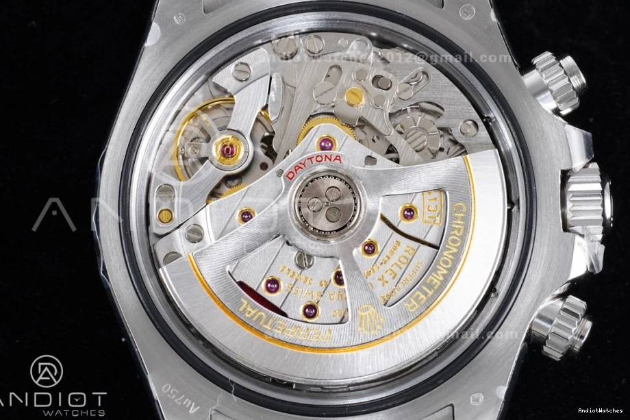 Best 813 Oysterflex V2 Stick 1:1 Daytona Strap Edition 126519 Dial on (Weighted) VSF Silver VS4131 Black Stretchable 0227